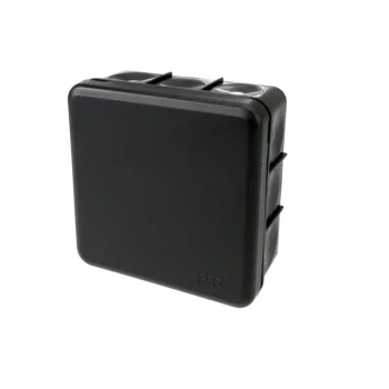 Harju Sähköasennustarvikkeet-Jakorasia PK14 Musta 85x85 IP65 Hiili