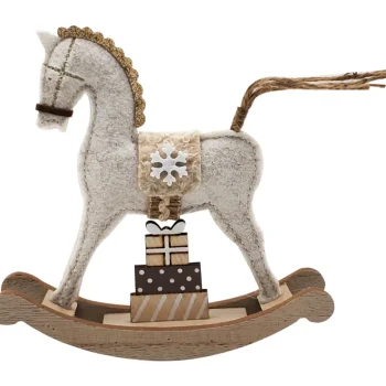 Miny Sesonkikoristeet-Joulukoriste Keinuhevonen Harmaa