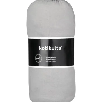 Kotikulta Vuodevaatteet-Joustojerseylakana 160 X 200 + 30 Cm Harmaa