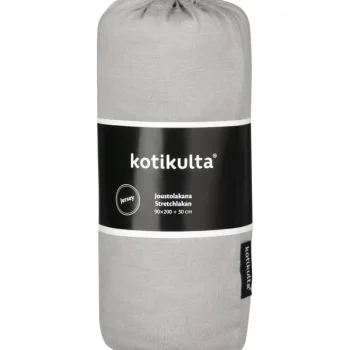 Kotikulta Vuodevaatteet-Joustojerseylakana 90 X 200 + 30 Cm Harmaa