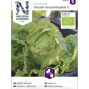 Nelson Garden Basic Kasvien Ja Nurmikonsiemenet-Jäävuorisalaatti Siemen Grazer Krauthäuptel