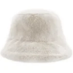 Miny Naisten Asusteet-Kalastajanhattu Tekoturkis Luonnonvalkoinen