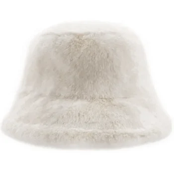 Miny Naisten Asusteet-Kalastajanhattu Tekoturkis Luonnonvalkoinen