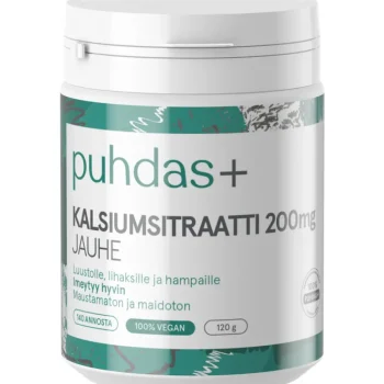 Puhdas+ Terveysravinteet Ja -valmisteet^Kalsiumsitraatti 200 Mg 120 G