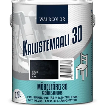 Waldcolor Maalit-Kalustemaali 30 0,75 L Musta