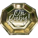 Let's Party Teemajuhlat-Kartonkilautanen 6 Kpl 18 Cm Oh Baby