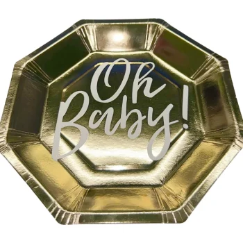 Let's Party Teemajuhlat-Kartonkilautanen 6 Kpl 18 Cm Oh Baby