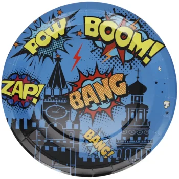 Let's Party Lasten Juhlat-Kartonkilautanen 8 Kpl 23 Cm Supersankari