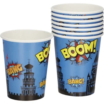 Let's Party Lasten Juhlat-Kartonkimuki 8 Kpl Supersankari