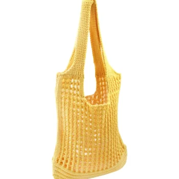 Miny Naisten Asusteet-Kassi Virkattu, Keltainen