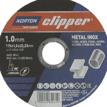 Norton Clipper Sähkötyökalujen Tarvikkeet-Katkaisulaikka 115x1.0x22.23mm Metal-inox