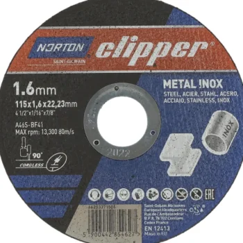 Norton Clipper Sähkötyökalujen Tarvikkeet-Katkaisulaikka 115x1,6x22mm Metal-inox