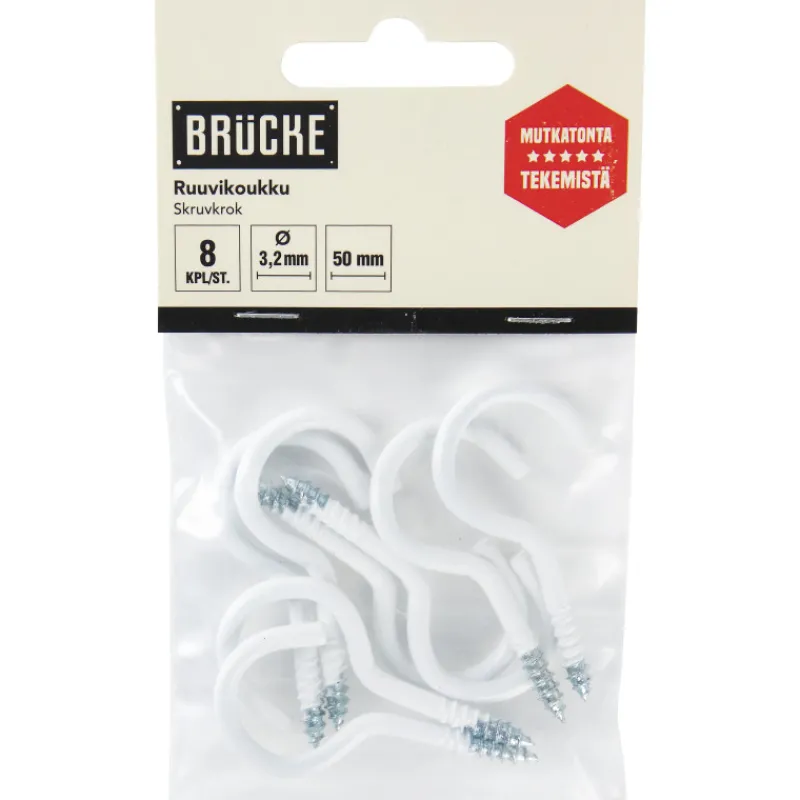 kattokoukku-50-mm-valkoinen-8-PxLBLjlt-0.webp Brücke Ripustus-Kattokoukku 50 Mm Valkoinen, 8 Kpl