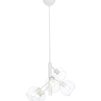 Aneta Lighting Sisävalaisimet-Kattovalaisin Atom 5-osainen, Valkoinen/kirkas