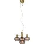 Aneta Lighting Sisävalaisimet-Kattovalaisin Bell 4-osainen, Mattamessinki/savunharmaa