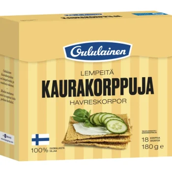 Oululainen Näkkileivät Ja Hapankorput^Kaurakorppu 180 G