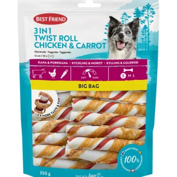 Best Friend Koiranruoka^Kierrerulla 10 Kpl 350 G 3in1 Kierrerulla Kana & Porkkana Big Bag
