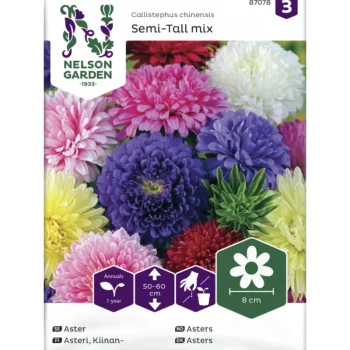 Nelson Garden Basic Kasvien Ja Nurmikonsiemenet-Kiinanasteri Siemen Semi Väriseos