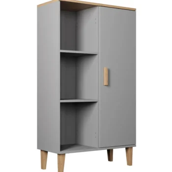 Kocot Huonekalut-Kirjahylly 120 Cm Denver Harmaa/beige