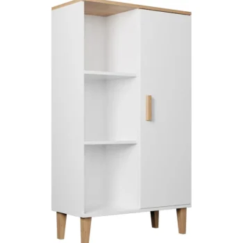 Kocot Huonekalut-Kirjahylly 120 Cm Denver Valkoinen/beige