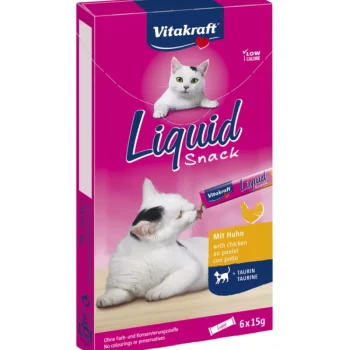 Vitakraft Kissanruoka^Kissanherkku 6 X 15 G Cat Liquid Snack Kana Tauriini