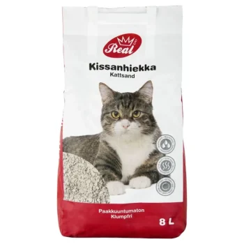 Real Cat Kissatarvikkeet^Kissanhiekka 8 L Paakkuuntumaton