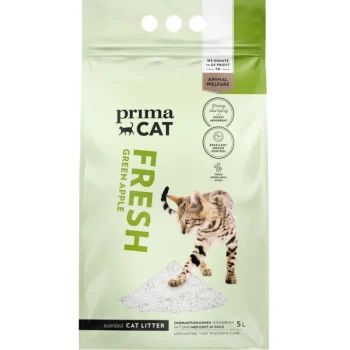 Primacat Kissatarvikkeet^Kissanhiekka 5 L Fresh Apple Valkoinen