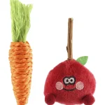 Real Cat Kissatarvikkeet^Kissanlelu 2 Kpl Farms Harvest Porkkana Ja Punajuuri