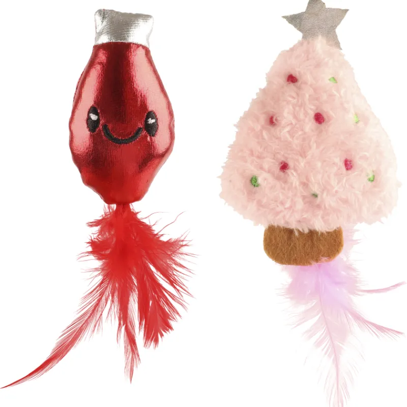 kissanlelu-real-cat-2-kpl-x-ma-ujwpidjx-0.webp Real Cat Kissatarvikkeet^Kissanlelu 2 Kpl X-mas Joulukuusi Ja Valo