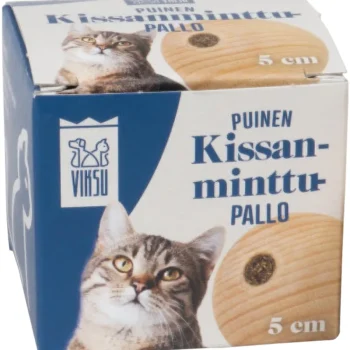 Viksu Kissatarvikkeet^Kissanlelu Pesä Puupallo Kissanmintulla