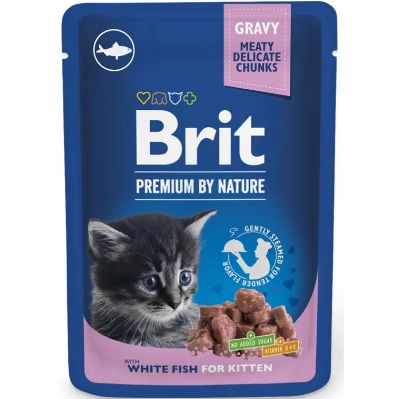 kissanruoka-brit-premium-100-g-OEiyRbBL-0.webp Brit Premium By Nature Kissanruoka^Kissanruoka Brit Premium 100 G Valkoinen Kala Kastikkeessa Pennuille