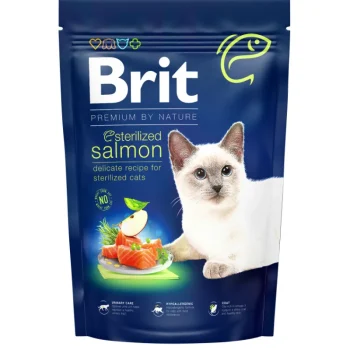 Brit Premium By Nature Kissanruoka^Kissanruoka Brit Premium 1,5 Kg Lohta Steriloiduille Kissoille