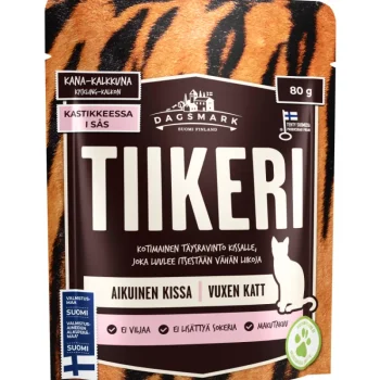 Dagsmark Kissanruoka^Kissanruoka 80 G Tiikeri Kana-kalkkuna Kastikkeessa