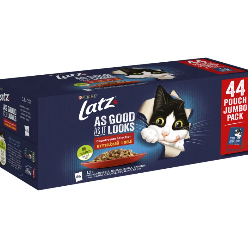 kissanruoka-latz-44-x-85-g-aga-dRNkwGsa-0.webp Latz Kissanruoka^Kissanruoka 44 X 85 G AGAIL Countryside Lajitelma Hyytelössä