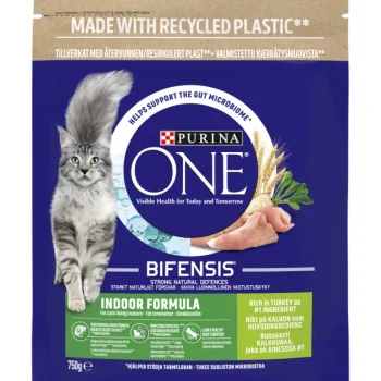 Purina One Kissanruoka^Kissanruoka 750 G Indoor Kalkkunaa Ja Vehnää