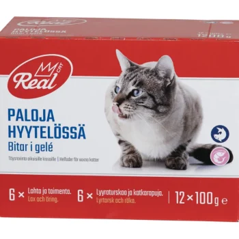 Real Cat Kissanruoka^Kissanruoka 12 X 100 G Kalalajitelma