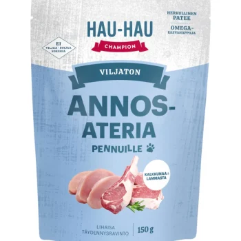 Hau Hau Champion Koiranruoka^Koiranruoka Hau-Hau Champion 150 G Kalkkuna Pennuille Viljaton