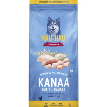 Hau Hau Champion Koiranruoka^Koiranruoka Hau-Hau Champion 2 Kg Kanaa, Riisiä & Kauraa