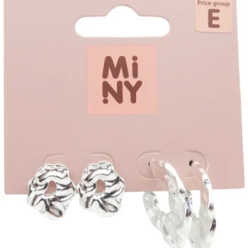 Miny Korut Ja Kellot^Korvakoru 2 Paria Hopeanvärinen