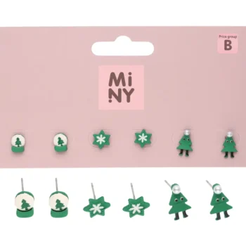 Miny Korut Ja Kellot^Korvakoru 3 Kpl Joulu Vihreä