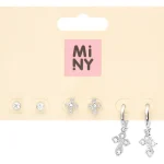 Miny Korut Ja Kellot^Korvakorusetti 3 Paria Hopeanvärinen