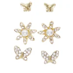 Miny Korut Ja Kellot^Korvakorusetti 3 Paria Hopeanvärinen