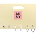 Miny Korut Ja Kellot^Korvakorusetti 3 Paria Hopeanvärinen