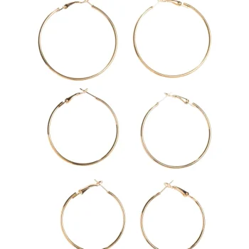 Cailap Korut Ja Kellot^Korvakorut 3 Kpl Renkaat