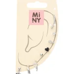 Miny Korut Ja Kellot^Korvakorut 8 Kpl Hopeanvärinen/musta