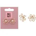 Miny Korut Ja Kellot^Korvakorut Kukkariipus, Kullanvärinen