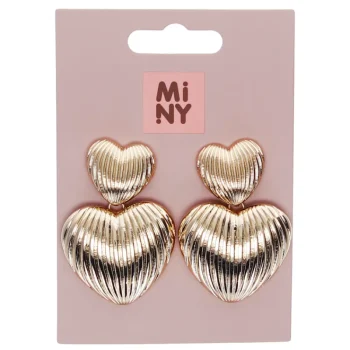 Miny Korut Ja Kellot^Korvakorut Kullanvärinen Sydän