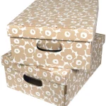 Karto Vaatehuolto Ja -säilytys^Kotilaatikko 2 Kpl Unikko Beige