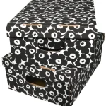 Karto Vaatehuolto Ja -säilytys^Kotilaatikko 2 Kpl Unikko Musta