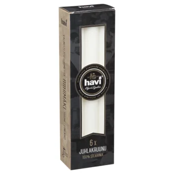 Havi Kynttilänjalat Ja Kynttilät-Kruunukynttilä 24 Cm 6 Kpl Valkoinen